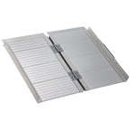 Folding Aluminum Wheelchair Ramp with External Edges, 61x74x5 cm, Silver