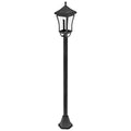 Outsunny Garden Lamp with 6h Autonomy and Ground Anchoring, in ABS and Polycarbonate, 15x15x127 cm, Black - Borgè