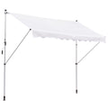 Outsunny 3x1.5m Arm Awning with Crank and Telescopic Structure, White