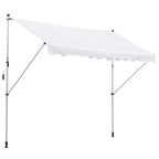 Outsunny 3x1.5m Arm Awning with Crank and Telescopic Structure, White