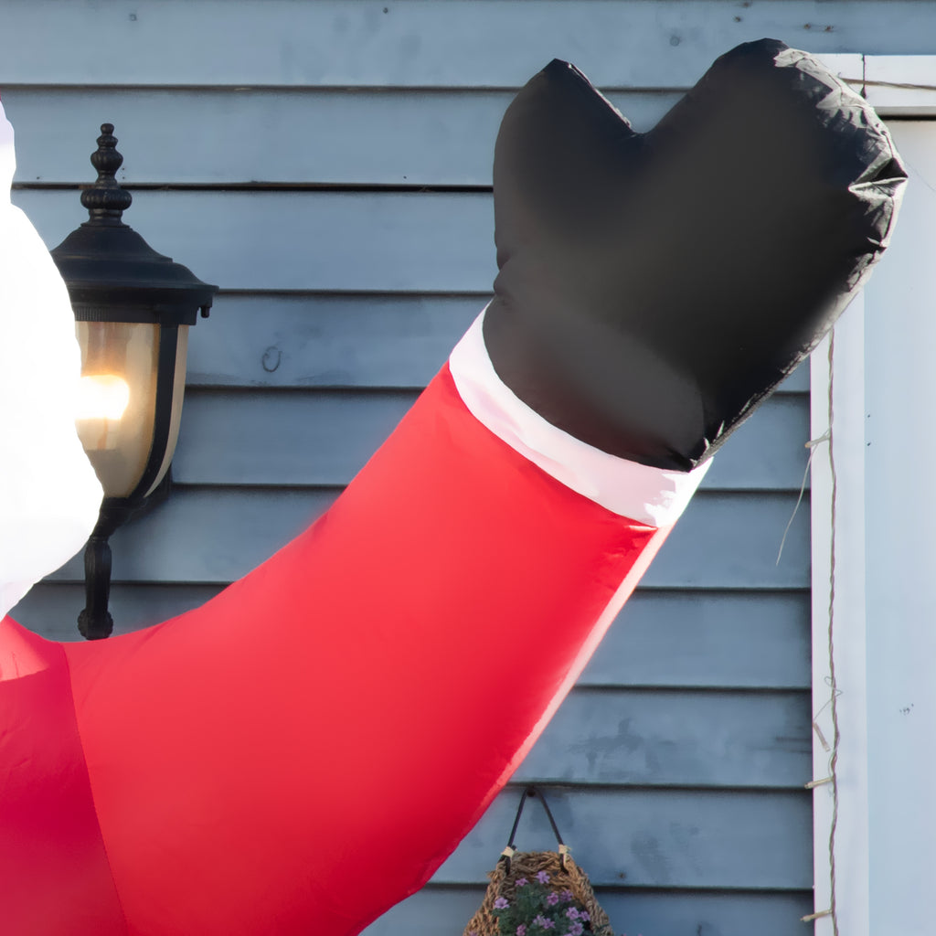 Inflatable Santa Claus with White LED Lights and Inflator Included, 146x77x238 cm