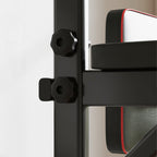 Power Tower Pull-Up Bar Multifunctional Fitness Station Adjustable 189-239cm Steel Black Red