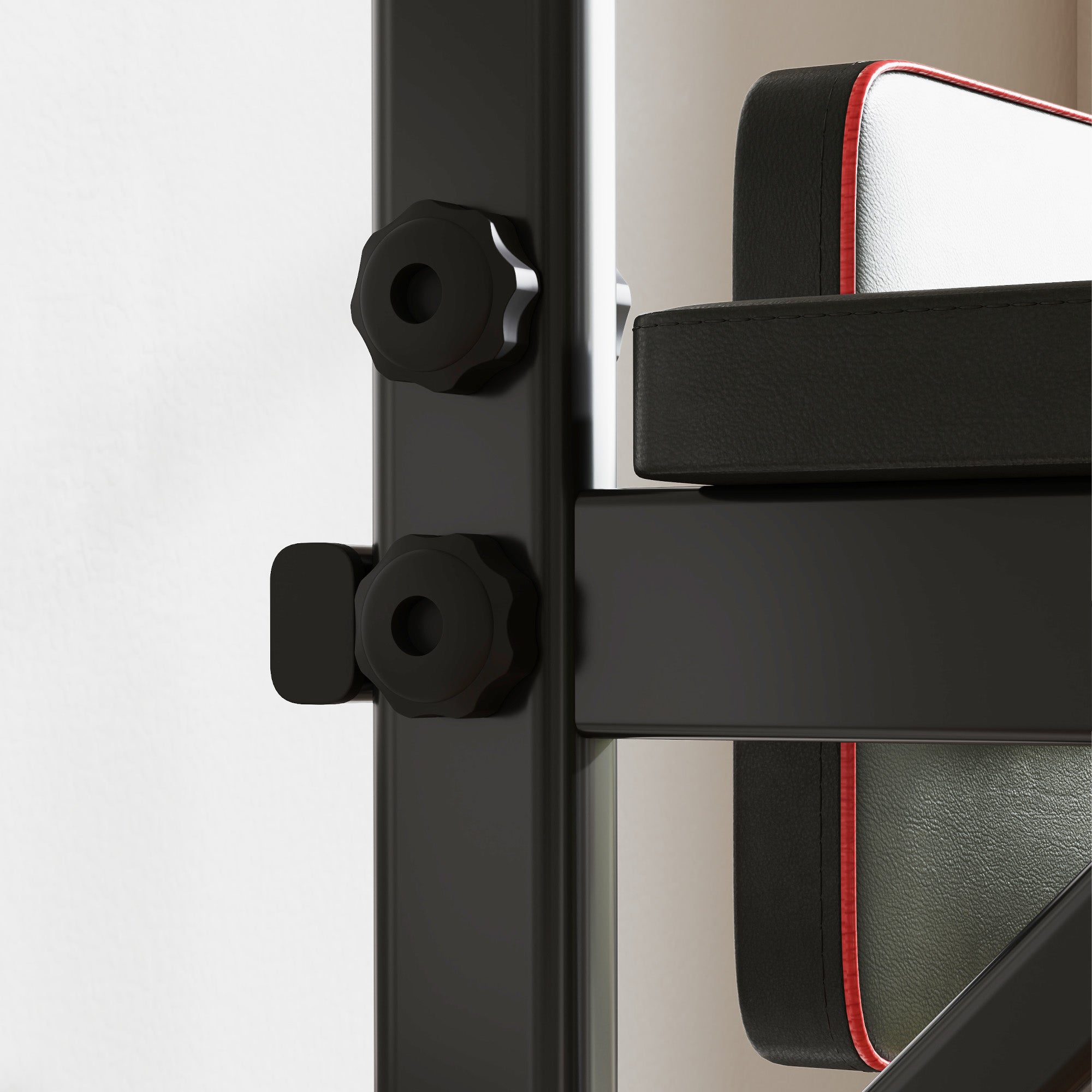 Power Tower Pull-Up Bar Multifunctional Fitness Station Adjustable 189-239cm Steel Black Red