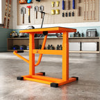 Motorcycle Stand Max 150 kg in Metal with Rubber Surface and Crank, 48x34x43 cm, Orange