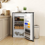 Hotels / Kitchenettes 91L Mini / Small Refrigerator with Adjustable Thermostat, Adjustable Shelves and Drawer, Silver