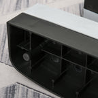 Aerobic Stepper Adjustable Height 10-15-20 cm Non-Slip, Black and Grey