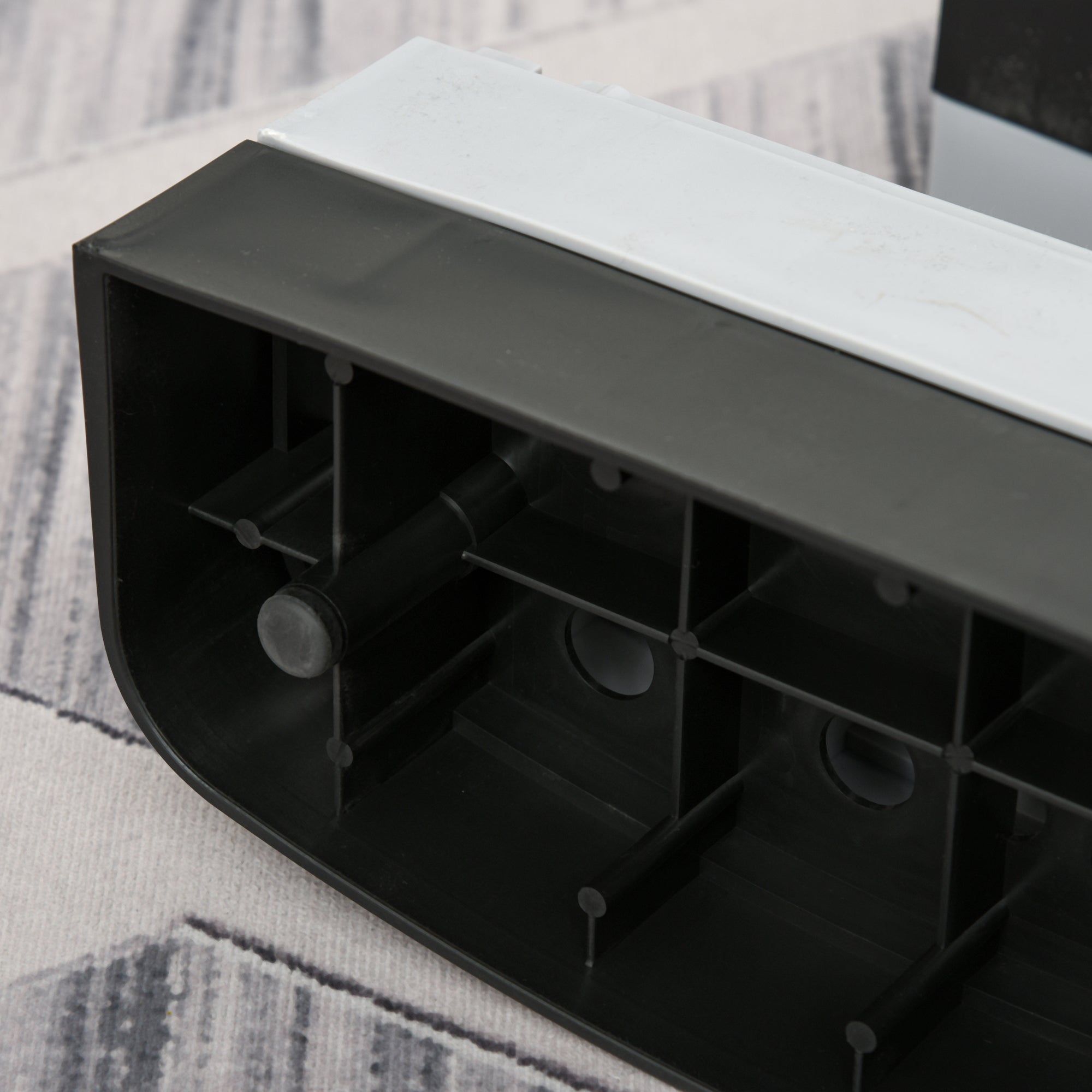 Aerobic Stepper Adjustable Height 10-15-20 cm Non-Slip, Black and Grey