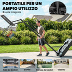 SPORTNOW Adjustable Basketball Hoop 235-305cm Unbreakable Black
