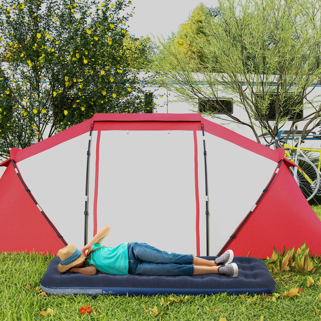 Single Inflatable Bed with Manual Pump Included, 73x191x22 cm, Blue - Borgè
