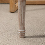 Upholstered Bed End Bench with Linen Effect Upholstery and Wooden Legs, 80x40x41cm, Beige