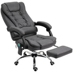 View of the massacle and reclining office armchair with adjustable heating and height, gray - Borgè