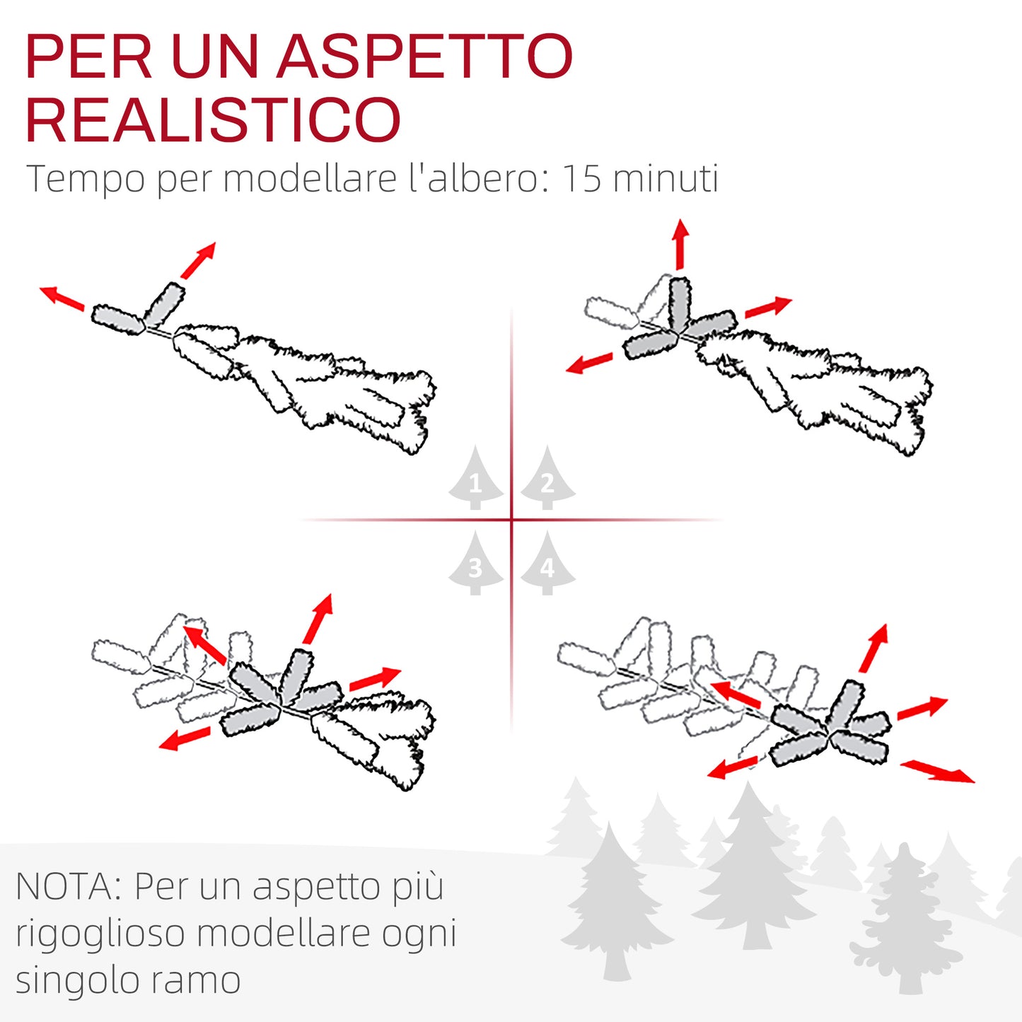 CHRISTMAS TREE - Snow-covered Christmas Tree with 1321 Fireproof Branches, in Plastic and Metal, Ø115x180 cm, Green