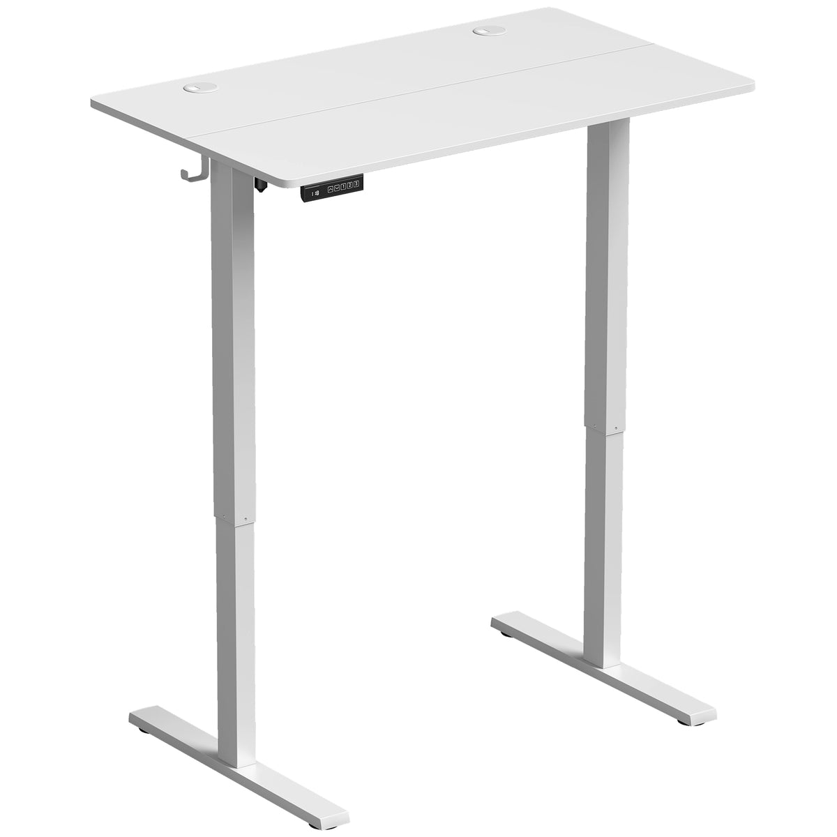 HOMCOM Electric Height-Adjustable Desk with Memory Function, 100x60x72-118 cm, White