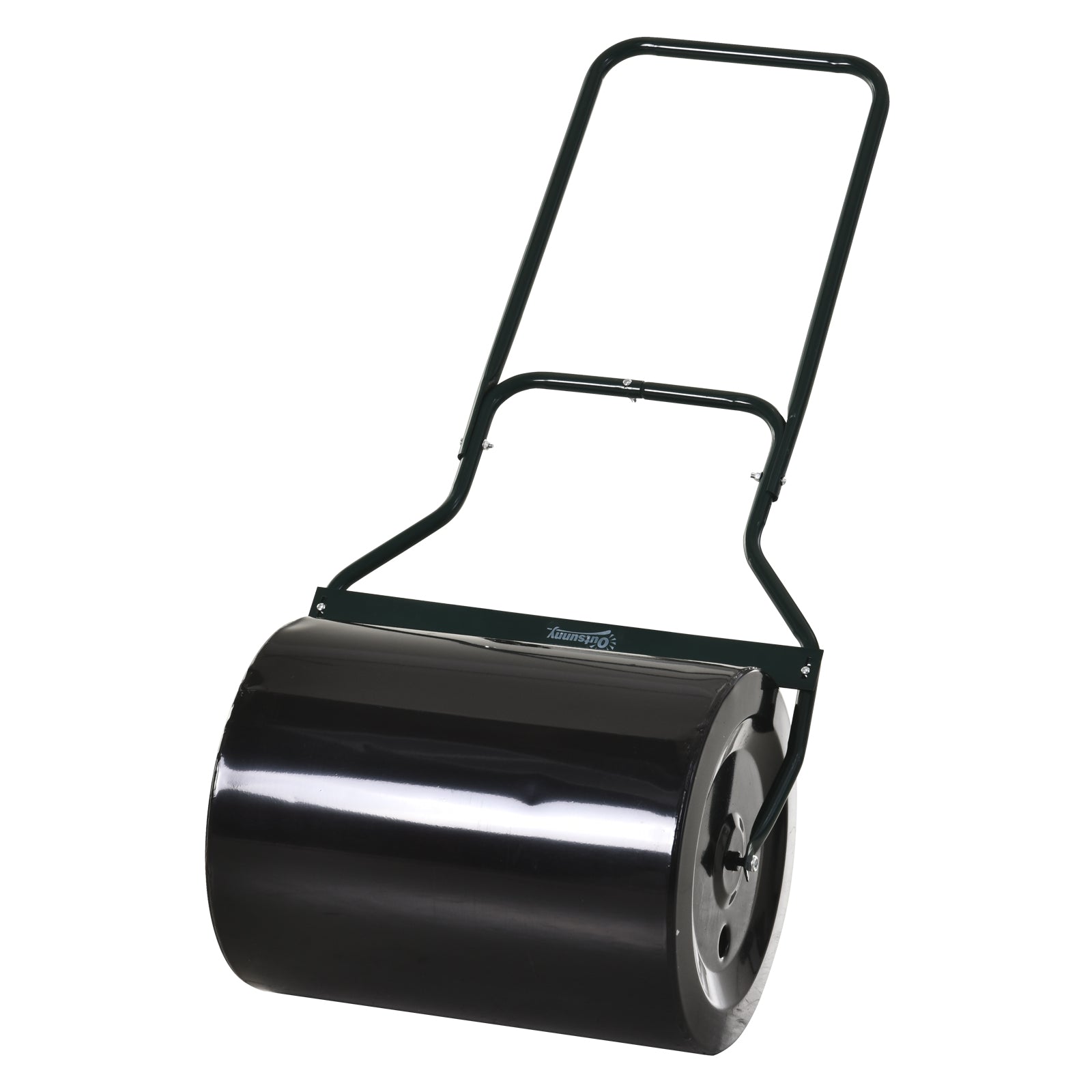 Waterproof Metal Garden Roller in Black, Up to 60 Litre Reservoir (Water or Sand), 57x40x123cm