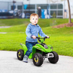Electric Quad Bike for Kids with 6V Rechargeable Battery and Forward and Reverse Gear, 72x40x45.5 cm, Green