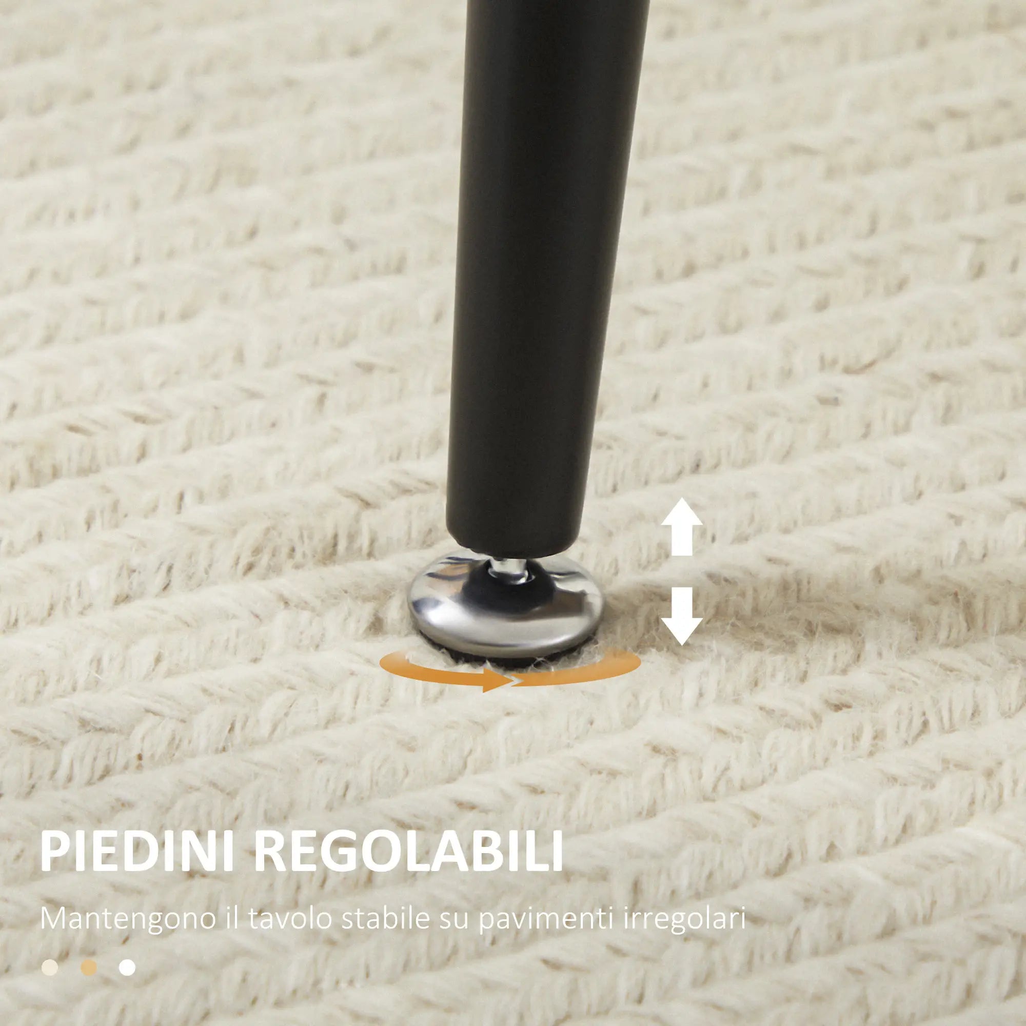 4-Seater Kitchen Table in MDF and Steel, 140x80x76cm, Wood and Black Color