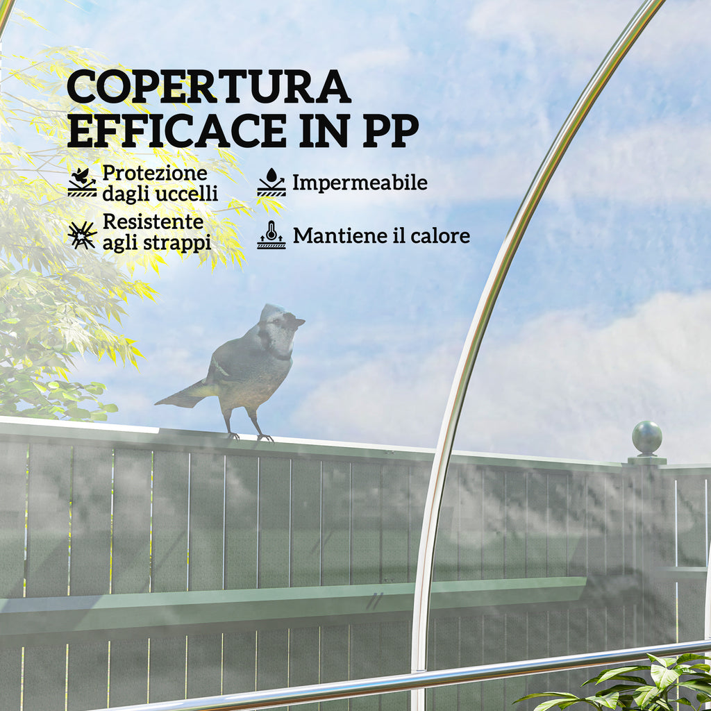 Replacement Greenhouse Cover 6x10 m, Anti-UV and Waterproof PP Tunnel Greenhouse Cover, Transparent