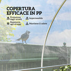 Replacement Greenhouse Cover 6x10 m, Anti-UV and Waterproof PP Tunnel Greenhouse Cover, Transparent