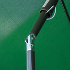 Rectangular Garden Umbrella 2x2.4 m with Adjustable Inclination and Aluminum Pole, Green and Black