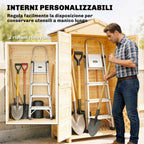 Outsunny Outdoor Cabinet: Garden Shed with Ventilated Door and Anti-Tip Kit.