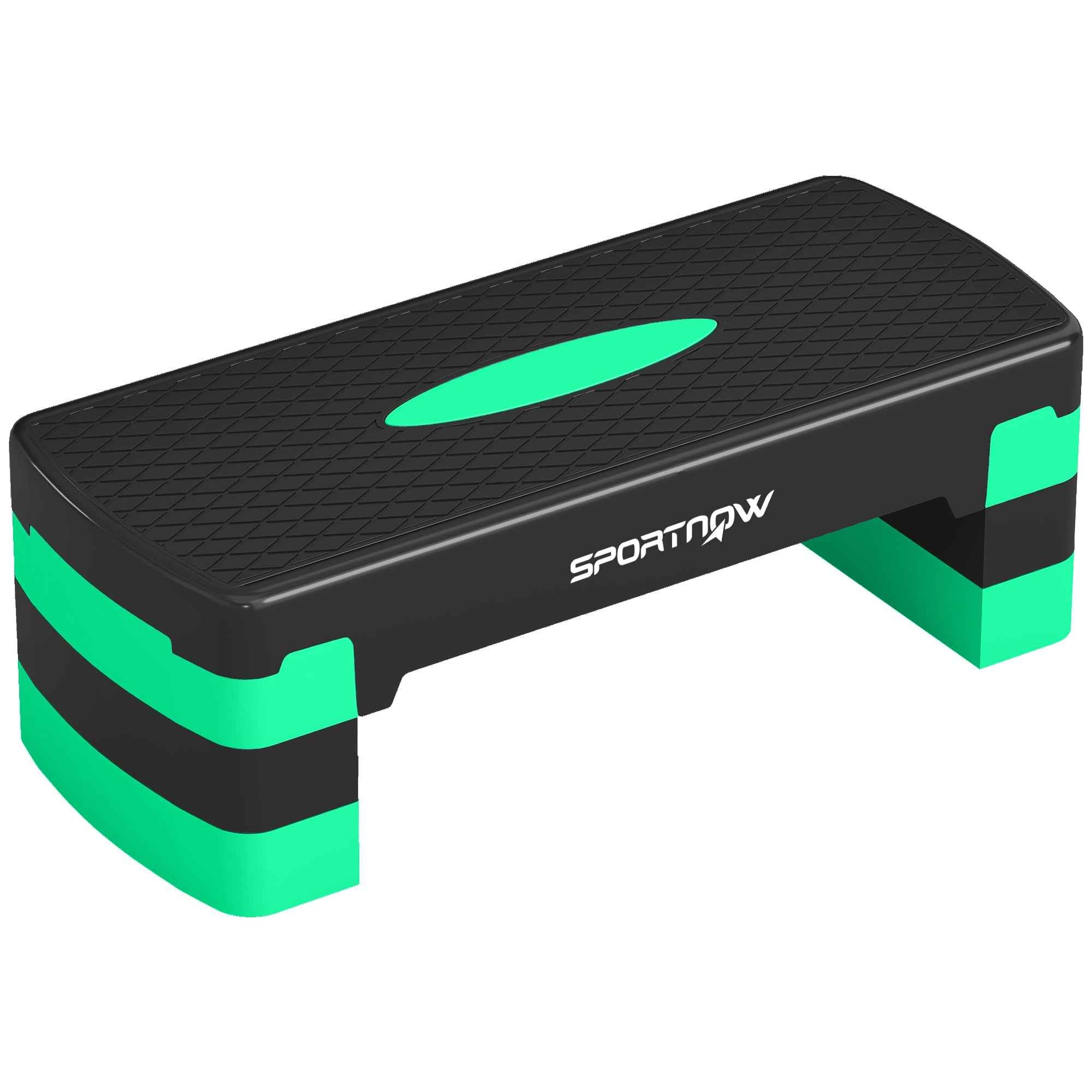 SPORTNOW Adjustable Aerobic Stepper, Height 10/15/20cm with Riser