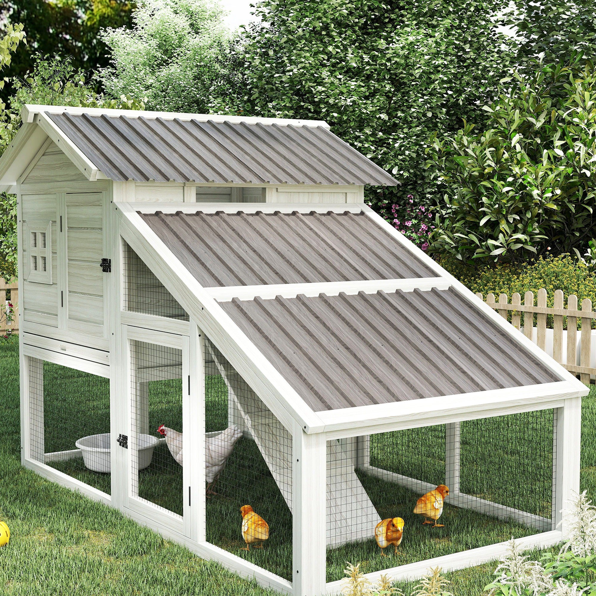 Outsunny Set of 12 Replacement Panels 129x45 cm for Garden Sheds in Grey Galvanized Steel
