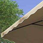Outsunny Cantilever Umbrella with Double Roof, Crank Opening and Cross Base, 2.5x2.5m, Khaki