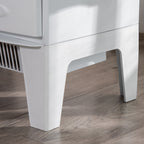 Electric Fireplace with Flame Effect, Adjustable Temperature 900W-1800W, Coverage 15-20m², 39x26x54.8cm, White