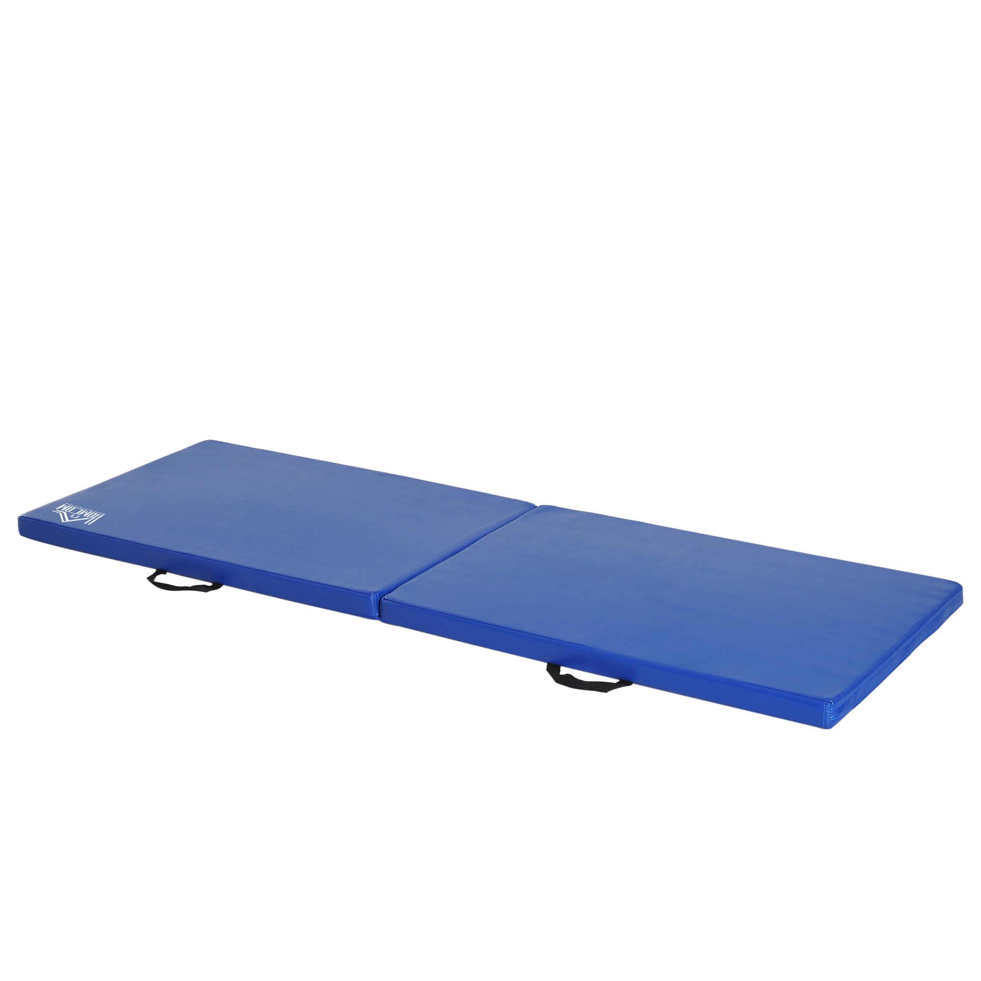 Foldable Gymnastics Mat, 5cm Thick and Non-Slip Fitness Mat, 180x60x5cm, Blue