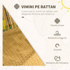 Outsunny Egg-shaped Garden Armchair with Headrest and Seat Cushions, in Rattan and Steel, 89x75x143 cm - Borgè