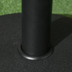 Outsunny Concrete Garden Umbrella Base with Ø35mm, Ø38mm, Ø48mm Pole, Black Ø49x37 cm