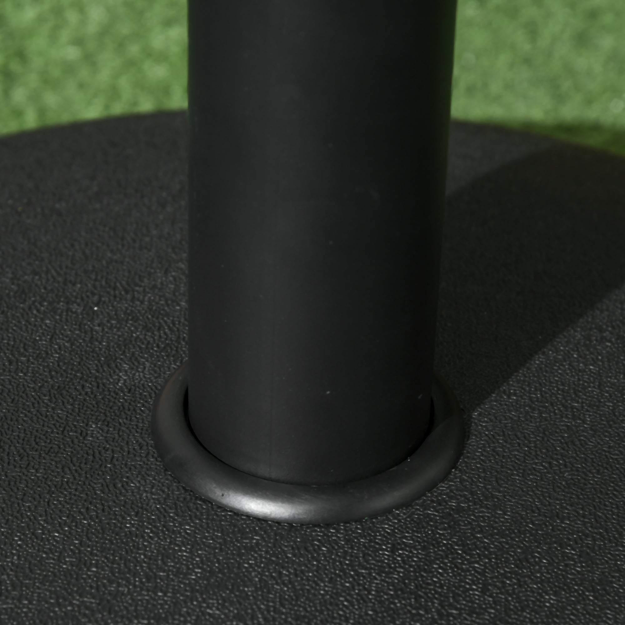 Outsunny Concrete Garden Umbrella Base with Ø35mm, Ø38mm, Ø48mm Pole, Black Ø49x37 cm