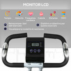 Folding Magnetic Exercise Bike with 8 Resistance Levels and Adjustable Seat, Steel, 97x43x110 cm, Black