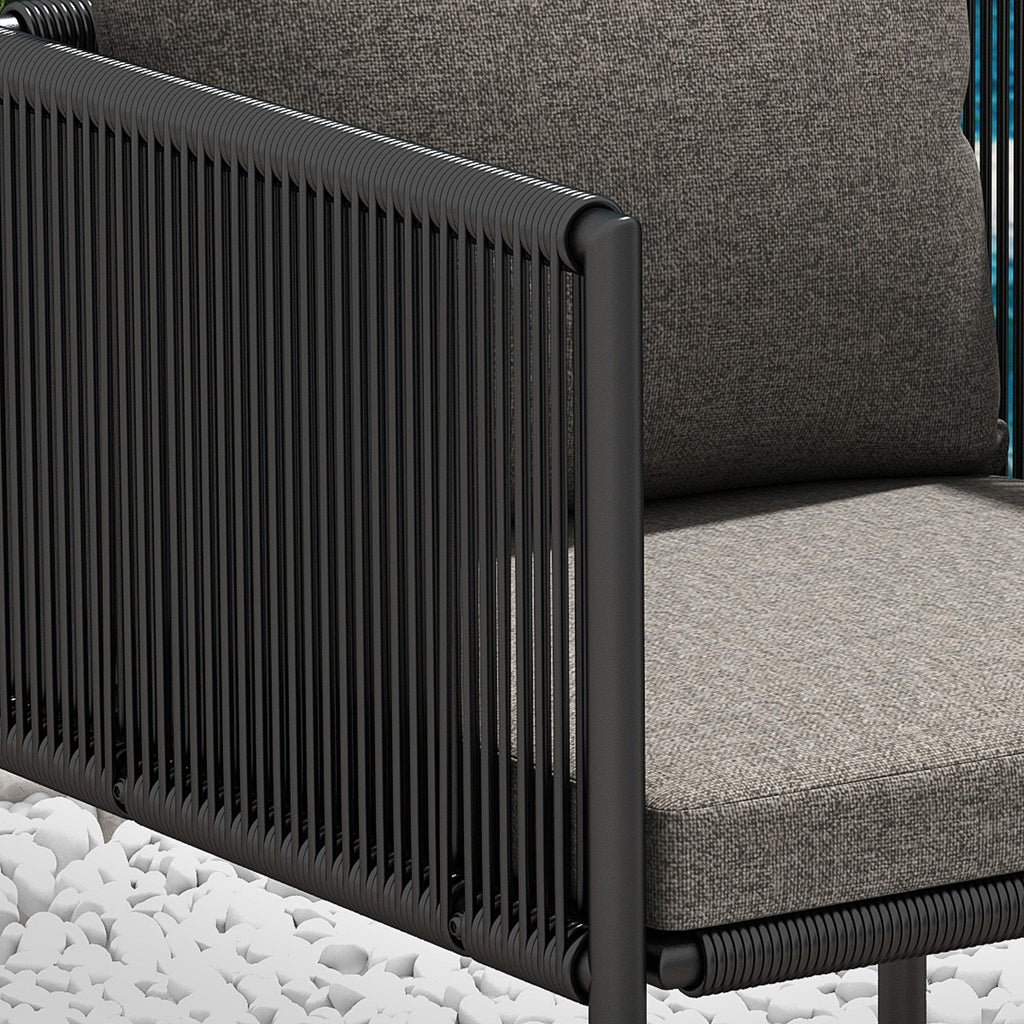 Opulent 3-Piece Garden Set by Outsunny: 2 Luxurious Chairs (50x51.5x67 cm) & Elegant Table (110x60x75 cm) in Composite Wood - Borgè