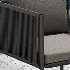 Opulent 3-Piece Garden Set by Outsunny: 2 Luxurious Chairs (50x51.5x67 cm) & Elegant Table (110x60x75 cm) in Composite Wood - Borgè