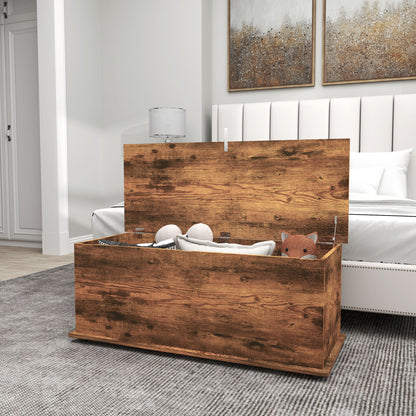 Storage Bench Capacity 60 kg for Bedroom and Entrance, Wooden, 100x40x40 cm, Brown