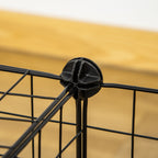 Modular Rabbit and Guinea Pig Playpen with Assembly Accessories, 105x70x35cm - Black