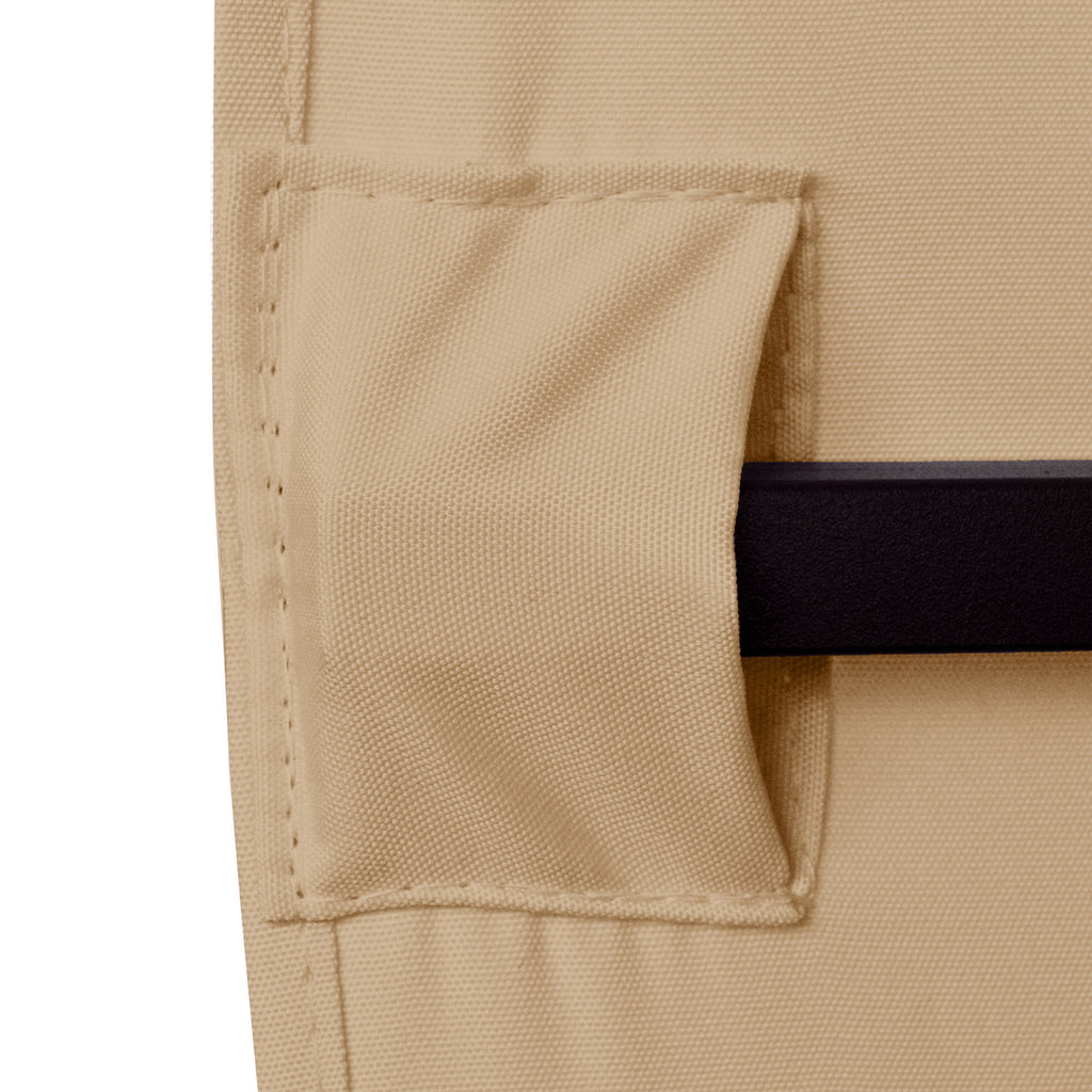 Outsunny 3x3m Polyester Gazebo Replacement Roof with Air Vents and Drainage Holes, Beige