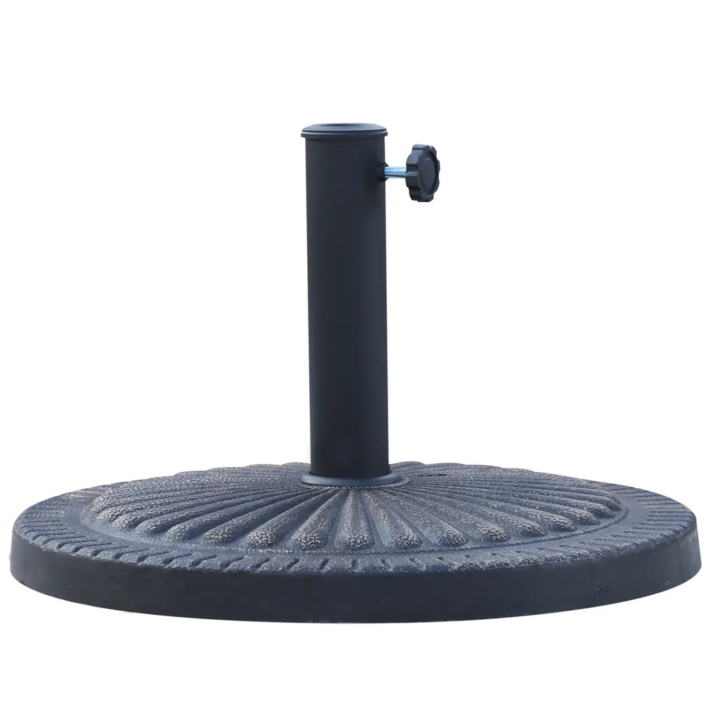 Round Umbrella Base for Ø3.8-4.8cm Poles with Decoration and Knob, Weight 15kg Ø49x32cm - Borge' Group Limited