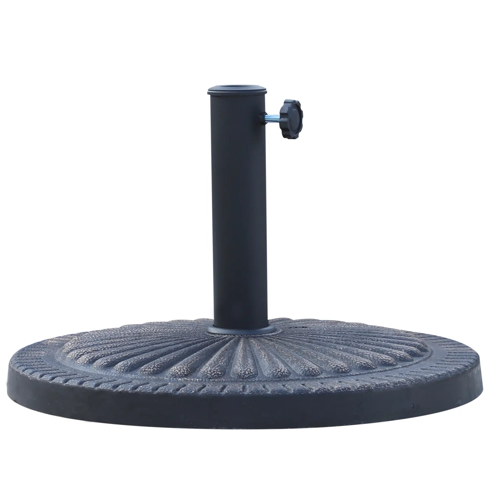 Round Umbrella Base for Ø3.8-4.8cm Poles with Decoration and Knob, Weight 15kg Ø49x32cm - Borge' Group Limited