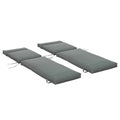 Outsunny Set of 2 Outdoor Lounger Cushions Padded in Cotton with Straps, 196x55x8 cm, Dark Grey
