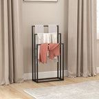 Freestanding 3-Arm Towel Rack in Steel, 45 x 21.5 x 85 cm