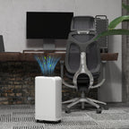 12L Portable Touch Dehumidifier with Drain Hose, Timer and Filter, in ABS, 28x18x50.6 cm, White