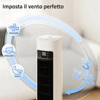 Evaporative Air Cooler, 3L Tank, 48° Oscillation, 3 Speeds and Modes, White