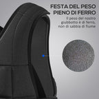 Unisex Weighted Vest 20kg, 38 Individual Weights, Padding, Velcro Closures, Black