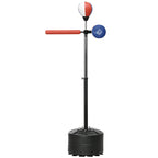 Free Standing Punching Bag with Rotating Bar, Speedball and Punch Pad, Made of Steel, HDPE and PU, 80.5x48x163-205 cm