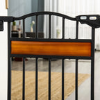 Push Fit Dog Gate, Extendable 74-80cm with Automatic Closure, Black - Borge' Group Limited