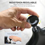 SPORTNOW Home Exercise Bike with Adjustable Handlebar and Saddle and LCD Monitor, in Steel and ABS, 118x50x105-115 cm, Blue