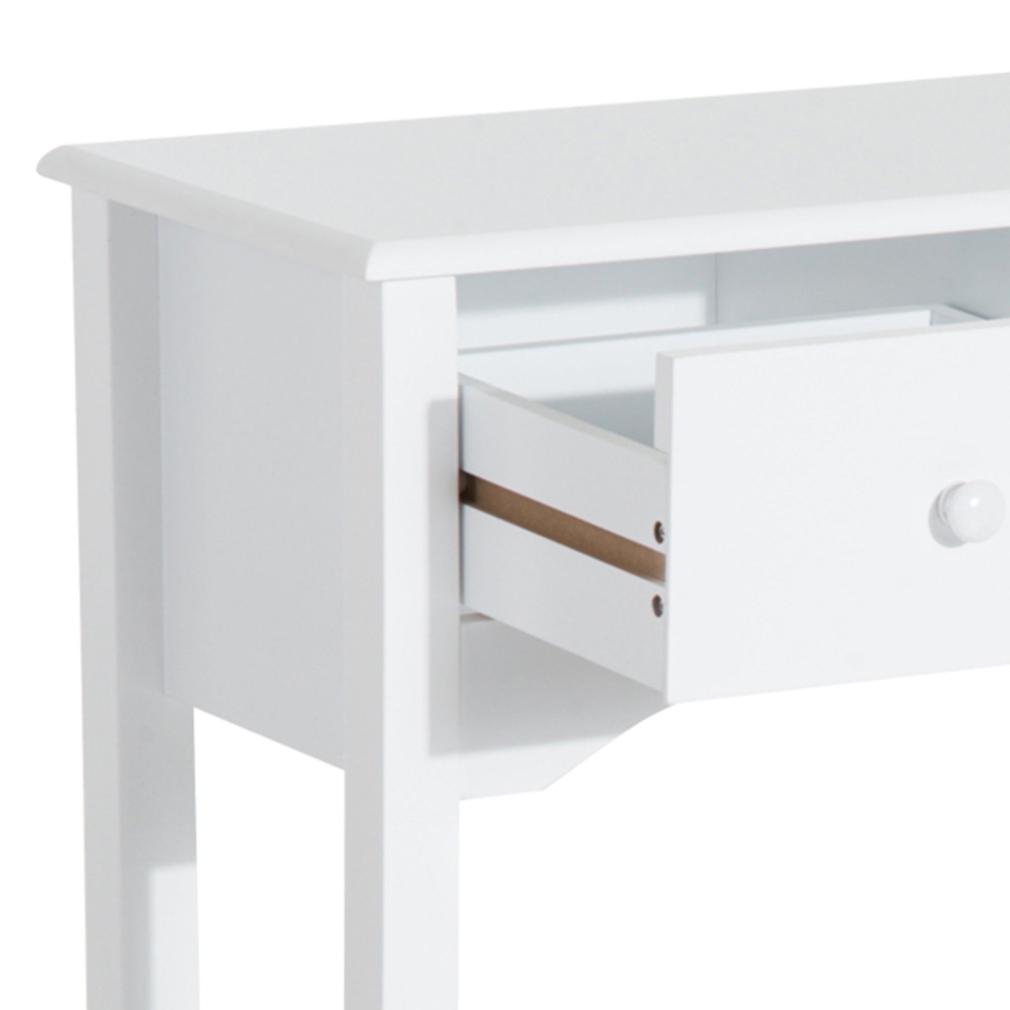 Modern MDF Entrance Console Table with 3 Drawers, 100x32x85 cm, White