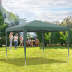 Garden Gazebo 3x3 m Foldable and Portable with Anti-UV Cover, Green
